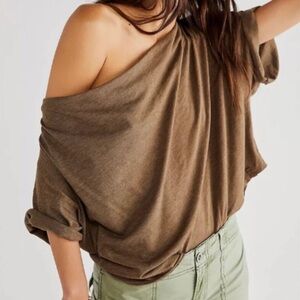 We The Free Earthy Brown Top